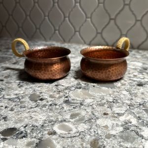 Handarbeit 0272 vintage, copper teacups.